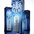 Bacardi's Bombay Sapphire gin in an electroluminescent folding carton.