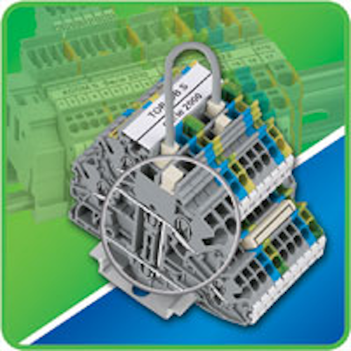 Wago DINrail terminal block jumpers provide horizontal and vertical