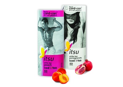 The cartocan is used by itsu for its line of teas.