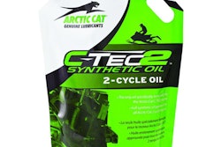Stand-up pouch for Arctic Cat brand lubricant.