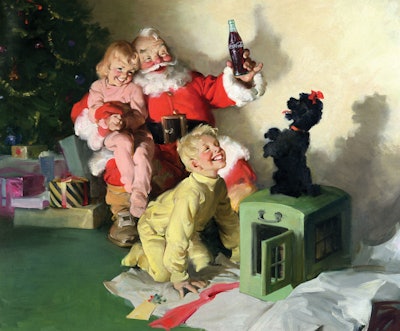 One of the most cherished icons of Christmas, Santa Claus, was actually a marketing creation of the Coca-Cola Company in the 1930s.