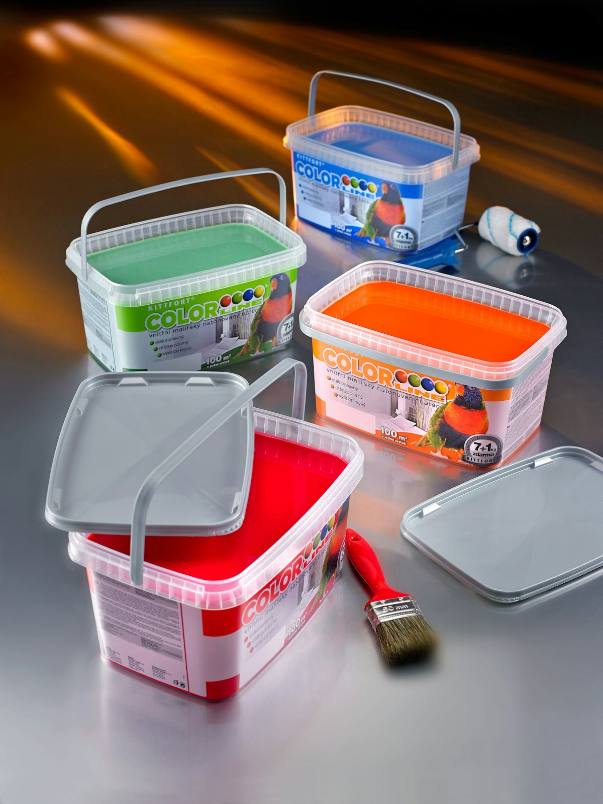 Rectangular plastic tub for interior paint Packaging World