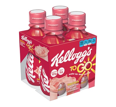 SLIMMER STRUCTURE. It’s no accident that lower-calorie food offerings are being presented in smaller, slimmer packaging. Kellogg’s To-Go Breakfast Shakes offer a perfect example.