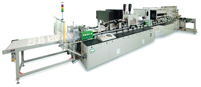 The PDI Medical Combination Pouch System uses a Rexroth control system to convert premade medical header bags and shaped pouches to exacting industry specifications at a rate of nearly 200 seals/min.