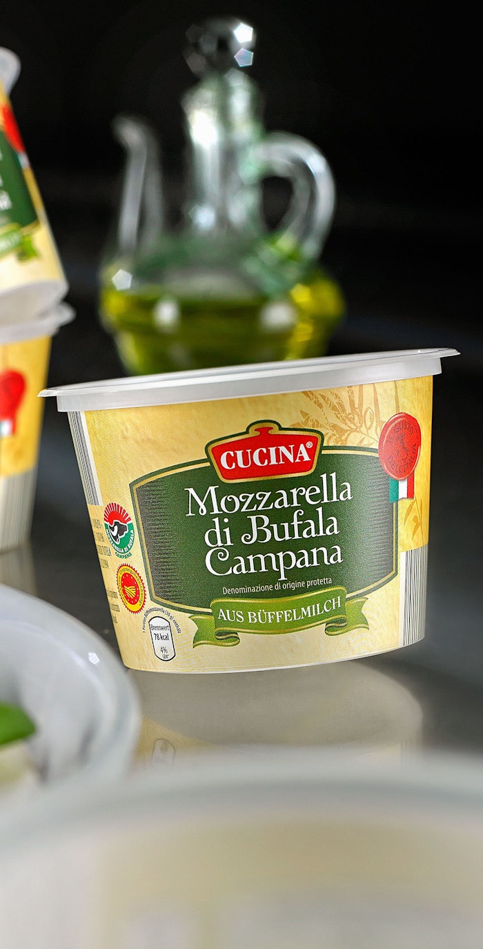 Aldi scores source reduction with light-weight container.