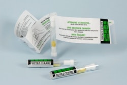 (en)10's new device detects the presence of alcohol on the breath uses packaging that includes a multipage label wrapped around a tube. Tubes are then packed in multiples in a blister pack.