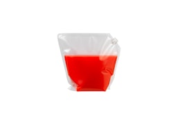 INDUSTRIAL POUCH. Ecolab’s new pouch is a 6-mil coextrusion that offers users a safe, tight, collapsible pack for liquid industrial products.