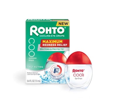 Rohto Cool Max introduction adds variety to eyedrop packaging.