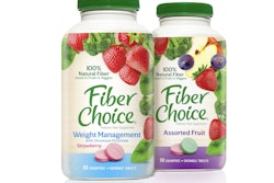 Package graphics communicate to consumers that the product is made from 100% natural fiber found in fruits and vegetables.