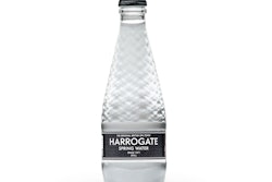 Th Diamond effect bottle for Harrogate Water Brands.
