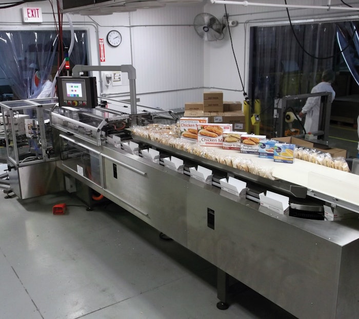 Carton varieties. The cartoner handles a wide variety of carton sizes, so ease of changeover was a must.