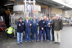 Stakeholders in the recent machinery upgrade at Arcobräu Gräfliches Brauhaus GmbH & Co. KG.