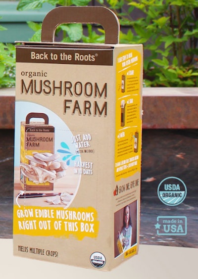 DIY mushrooms, co-packed for Back to the Roots