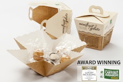 Award-winning paperboard carton is creased and cut by a digital system.