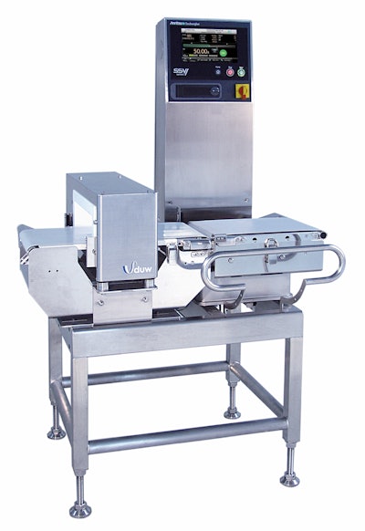 Checkweigher/metal detector inspection system