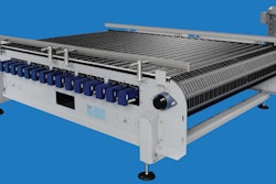 Alignment conveyor. The ARB alignment conveyor segment uses 16 ERD electric actuators to activate rollers on the belt to align moving packages in pallet layers.