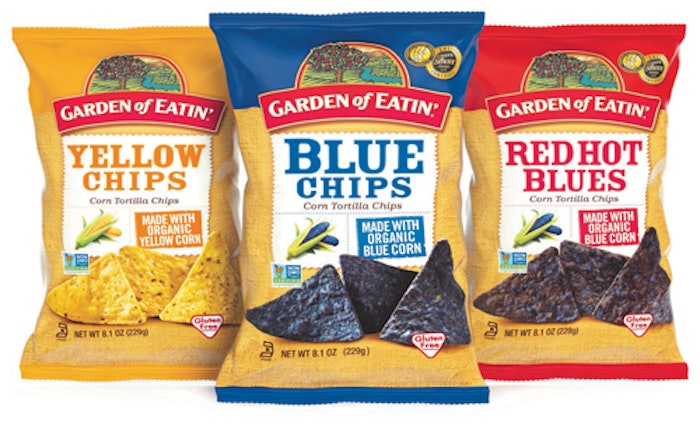 INGREDIENT STORY. In redesigning its tortilla packaging in 2011, Garden of Eaten’ used an enhanced ingredient story and non-GMO claims to dial up its clean positioning.