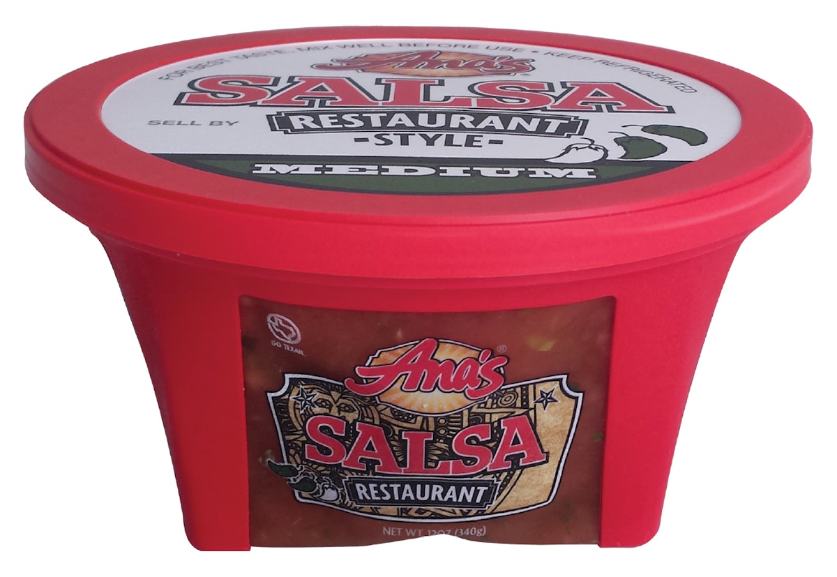 Salsa container is both rigid and flexible
