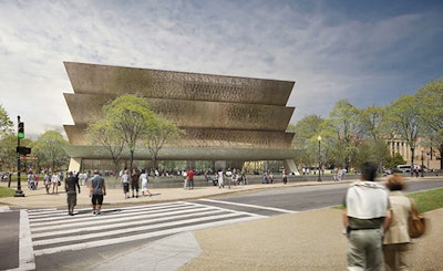 3,500 PANELS. This rendering of the new Smithsonian museum, expected to be complete in 2015, calls for 3,500 bronze-style architectural panels for the façade, each of which needs to be transported 2,500 miles from the manufacturing to the assembly site.