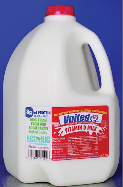 LGIHTER IS BETTER. Empty 1-gal ECOJUGS™ weigh 52 g versus about 62 g for more traditional 1-gal dairy jugs.