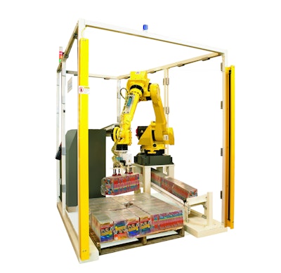 Schneider Packaging Equipment’s small footprint robotic palletizer