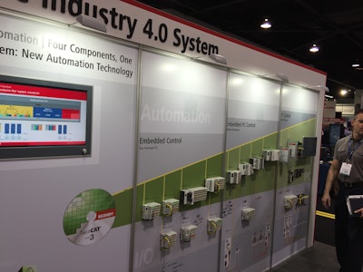 Beckhoff's booth at WestPack 2015 illustrates the possibilities of Industry 4.0