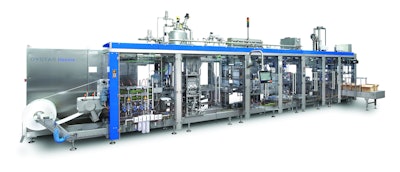 High-efficiency f/f/s machine for portion packs
