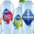 Farris flavored water with recyclable p-s labels