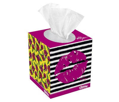 The Kiss Me design is sprinkled with floral and sealed with a kiss from Betsey.