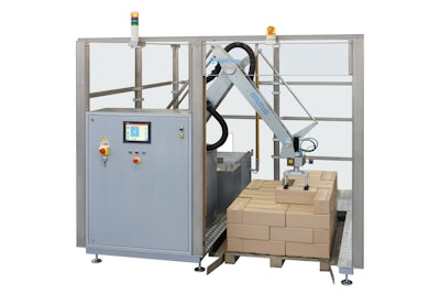 The P-15 is an easy-to-program palletizing system with a load capacity of