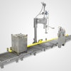 Liquid filling machine for extra large tote containers