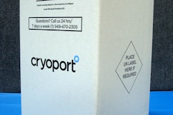 Clinical diagnostic laboratory CombiMatrix teams with Cryoport for the distribution of its new CombiPGS™ genetic screening test. Here we see a Cryoport shipper in transit.