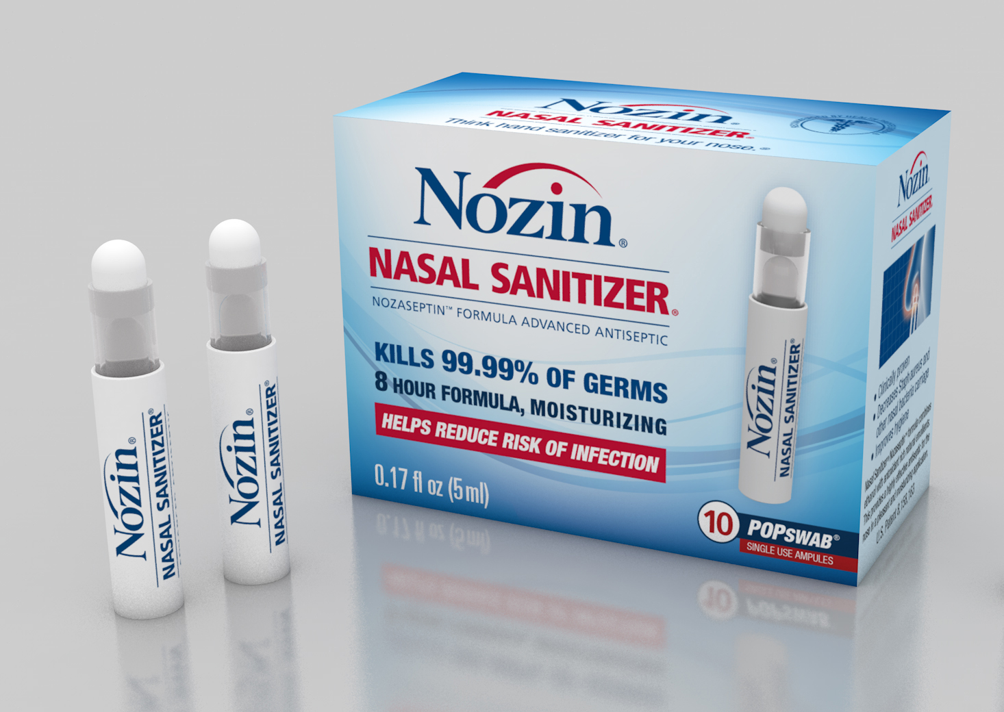 Global Life Technologies and James Alexander bring Nozin nasal sanitizer to market to reduce the risk of the spread of infection, without antibiotics.