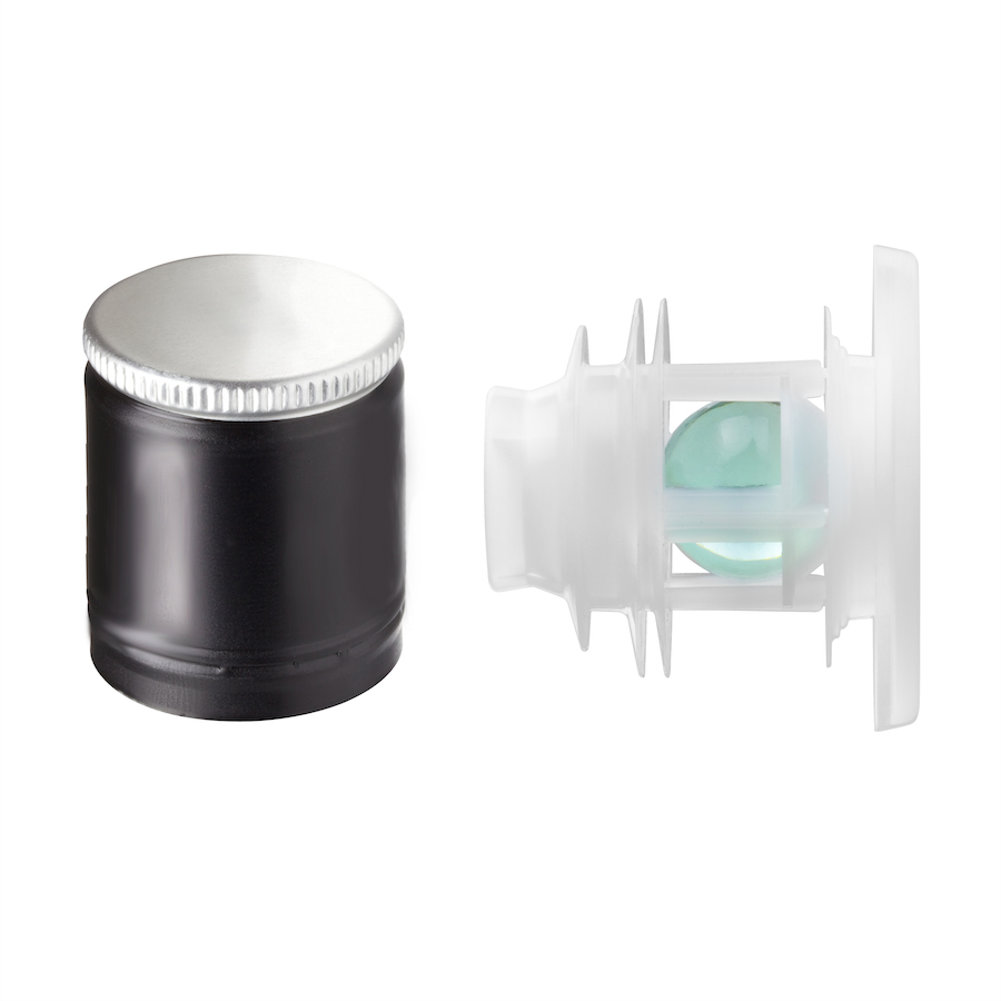 Global Closure Systems Anti Counterfeit Glass Bottle Closure From