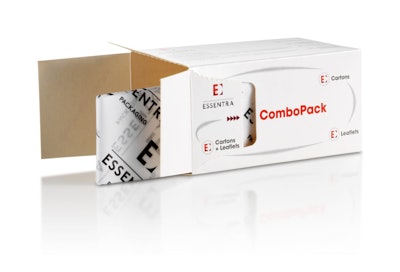 Essentra's ComboPack technology enables leaflets to be inserted and fixed within cartons prior to the production line.