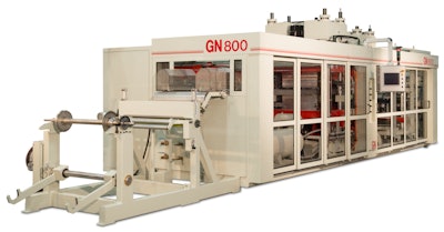 GN800 high-speed form/cut/stack thermoformer