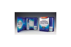PACKAGE OPEN AND CLOSED. Sanofi’s Nasacort® Allergy 24HR booklet pack with thermoform delivers shelf impact.