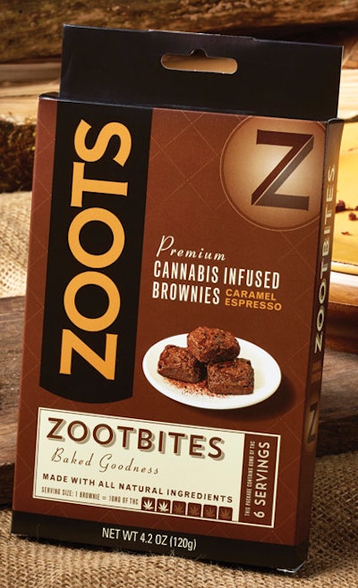 Db3 chose a carton with a larger footprint for its ZootBites cannabis-infused brownies to help the product stand out in a retail environment where products can be hard to access.