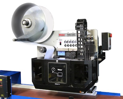 The Model 5500LF prints and applies linerless labels.