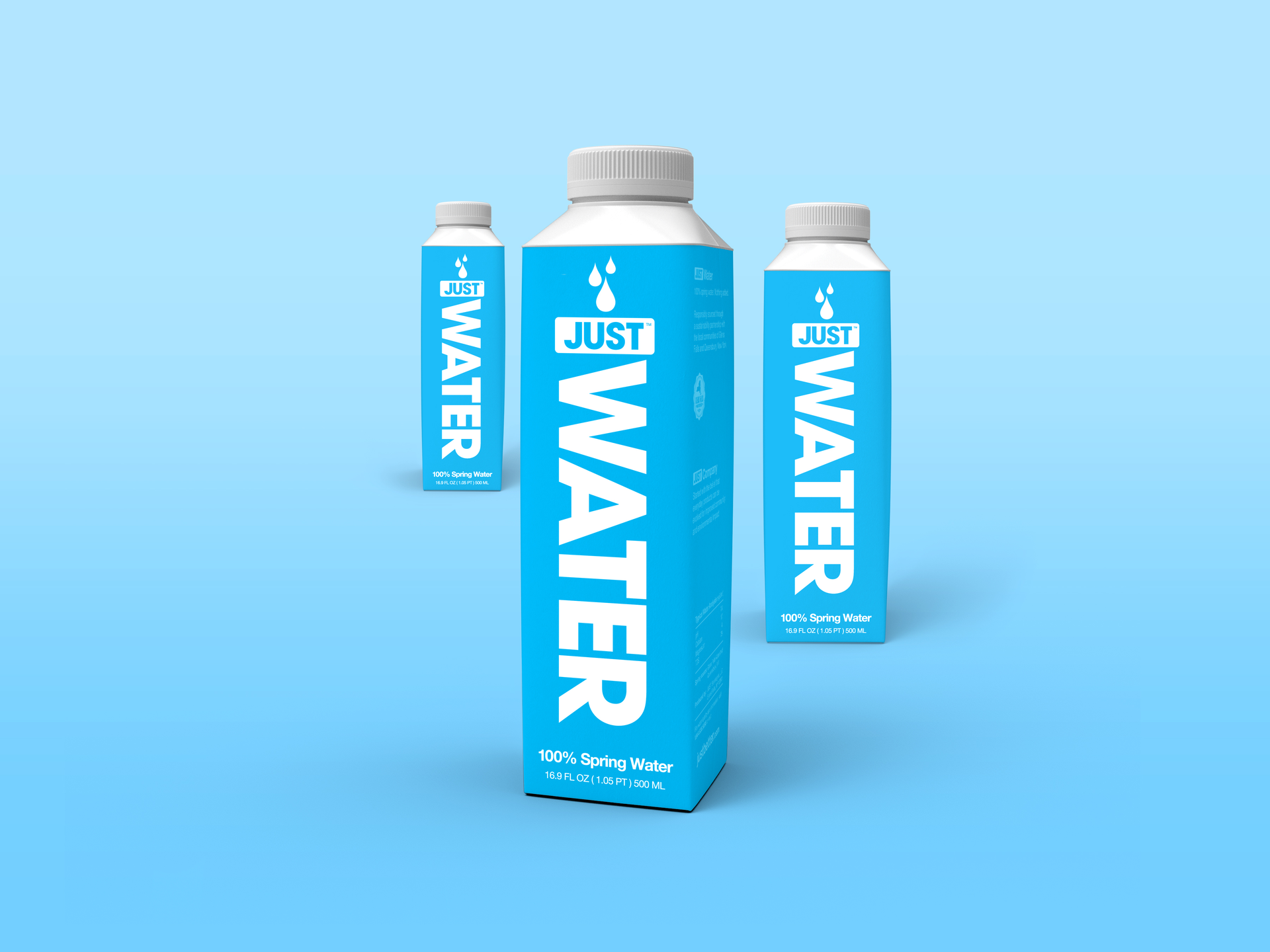 Spring water company JUST Beverages selects a hybrid package that offers the environmental benefits of a paper carton along with the functionality of a plastic bottle.