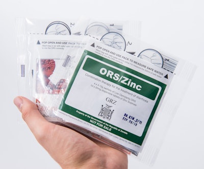 ColaLife has partnered with Amcor Flexibles to develop a lightweight Flexi-pack, or sachet, now being distributed in remote areas within Zambia to help battle childhood diarrhea.