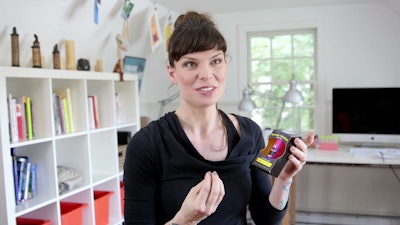 Kara Errickson, Industrial Designer, discusses package design issues for Hyland’s 4 Kids Bumps ’n Bruises® with Arnica, an ointment stick to provide natural relief of pain, swelling, bruising, and soreness for children.