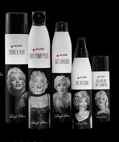 Marilyn Monroe adds vintage glam to Sexy Hair products | Packaging World