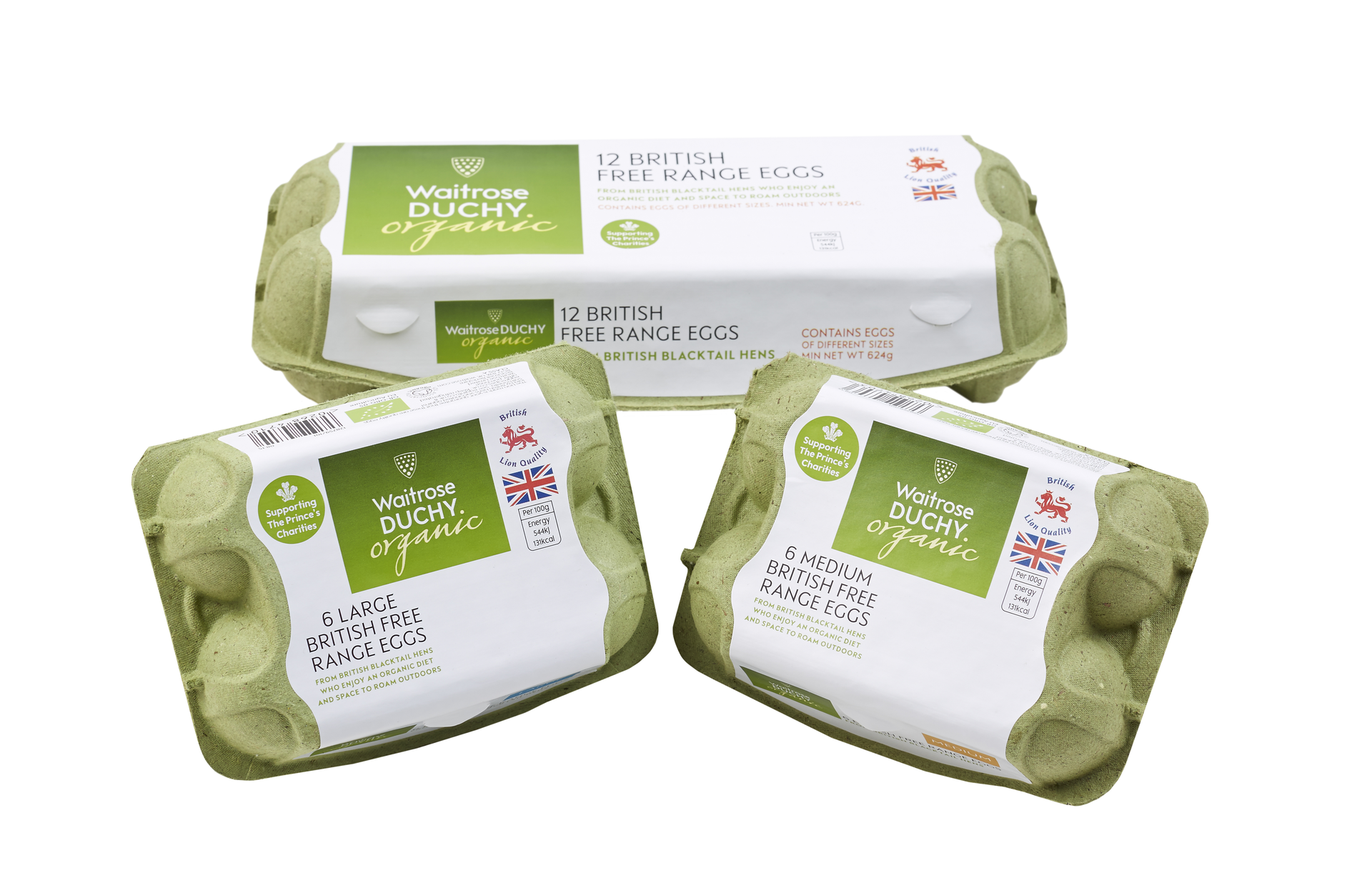 U.K. supermarket Waitrose has launched a new package made from made from equal amounts of ryegrass and recycled paper for its Waitrose Duchy Organic egg range.