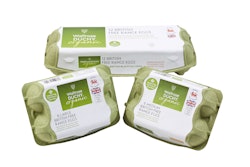 U.K. supermarket Waitrose has launched a new package made from made from equal amounts of ryegrass and recycled paper for its Waitrose Duchy Organic egg range.