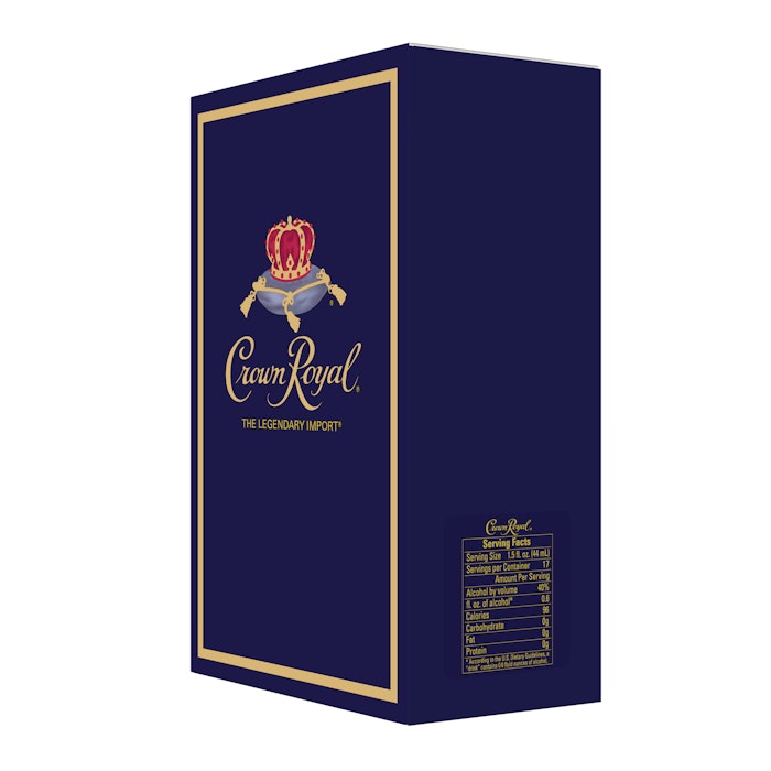 Crown Royal First In Spirits To Add Serving Facts Panel Packaging World