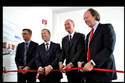 Left to right: Axel Glade, Head of Plant Hueck Folien; Achim Grefenstein, Head of Group R&D; Gerold Riegler, COO Constantia Flexibles; and Alexander Baumgartner, CEO Constantia Flexibles.