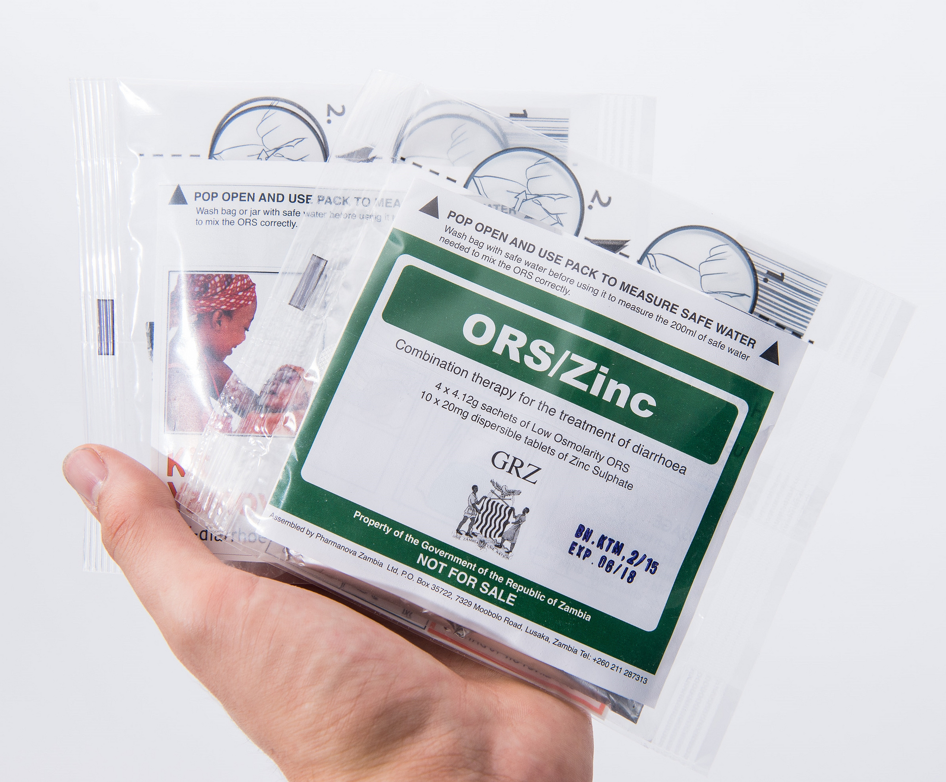 ColaLife has partnered with Amcor Flexibles to develop a lightweight Flexi-pack, or sachet, now being distributed in remote areas within Zambia to help battle childhood diarrhea.