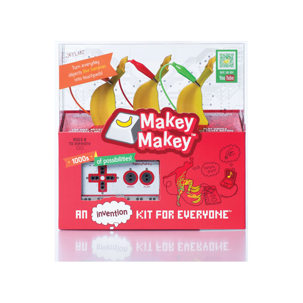 A 'banana piano' diorama on the top half of the carton depicts the brand's most ownable invention.