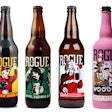 Rogue Beer is famous for eccentric character illustrations on the bottle along with vivid color combinations.